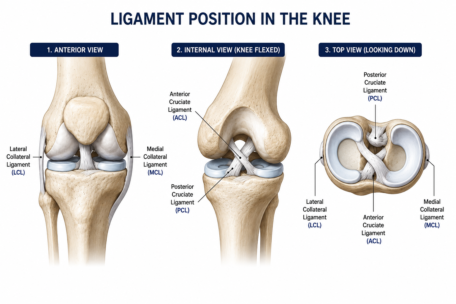 Ligament Position in Knee